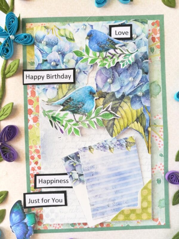 Sparkling Blue Themed Birthday Card image Sparkling Blue Themed Birthday Card image