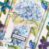 Sparkling Blue Flowers Birthday Card image