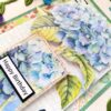 Sparkling Blue Flowers Birthday Card image