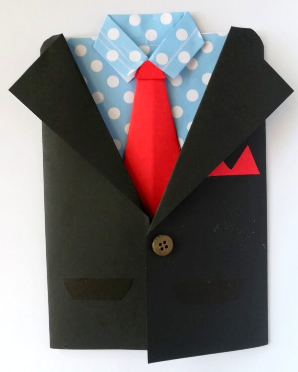 Suit Themed Male Handmade Greeting Card image