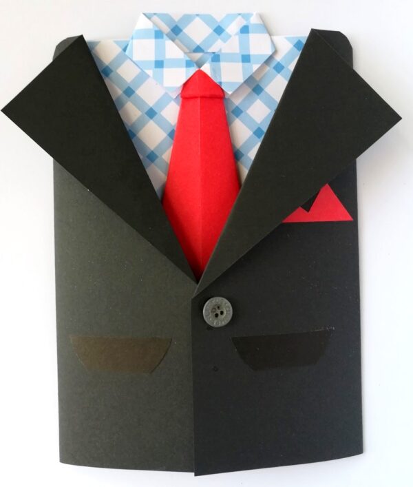 Suit Themed Male Handmade Greeting Card image