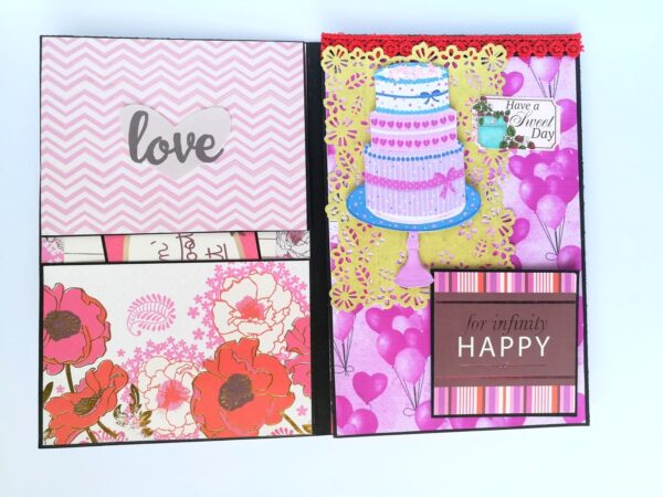Birthday Mini Scrapbook Greeting Card image Birthday Mini Scrapbook Greeting Card image