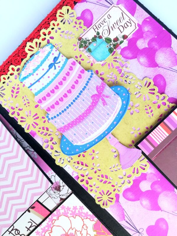 Birthday Mini Scrapbook Greeting Card image Birthday Mini Scrapbook Greeting Card image