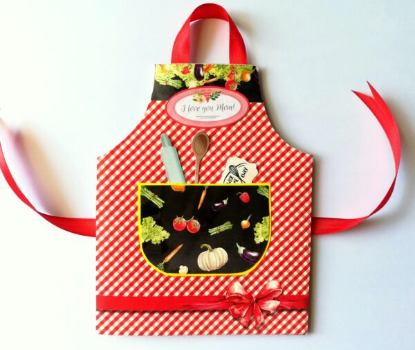 Apron Handmade Card For Mother image Apron Handmade Card For Mother image