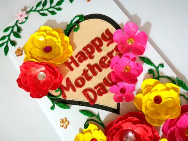 Sparkling Handmade Floral Mother Card image