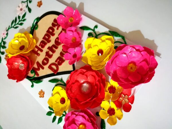 Sparkling Handmade Floral Mother Card image