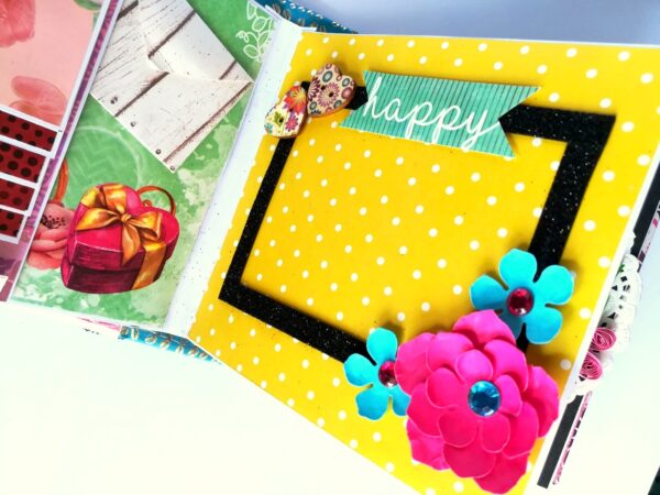 Quilled Birthday Handmade Scrapbook image Quilled Birthday Handmade Scrapbook image