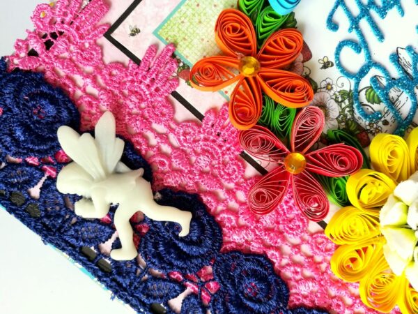 Quilled Birthday Handmade Scrapbook image Quilled Birthday Handmade Scrapbook image