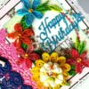 Quilled Birthday Handmade Scrapbook image Quilled Birthday Handmade Scrapbook image