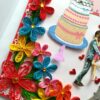 Multicolor Quilled Corner Anniversary Or Birthday Card image