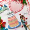 Multicolor Quilled Corner Anniversary Or Birthday Card image