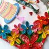 Multicolor Quilled Corner Anniversary Or Birthday Card image