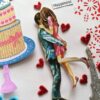 Multicolor Quilled Corner Anniversary Or Birthday Card image
