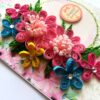 Multicolor Quilled Flowers Birthday Card image Multicolor Quilled Flowers Birthday Card image