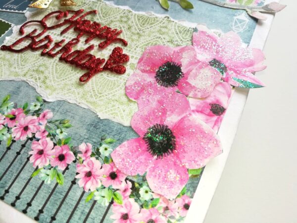 Handmade Sparkling Birthday Scrapbook image Handmade Sparkling Birthday Scrapbook image