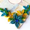 Blue Quilled Flowers Greeting Card image