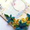 Blue Quilled Flowers Greeting Card image