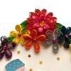 Multicolor Flowers in Corner Greeting Card image