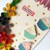 Multicolor Flowers in Corner Greeting Card image