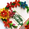 Multicolored Quilled Mini Scrapbook Greeting Card image