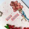 Red Quilled Flowers Birthday Greeting Card image