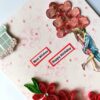 Red Quilled Flowers Birthday Greeting Card image