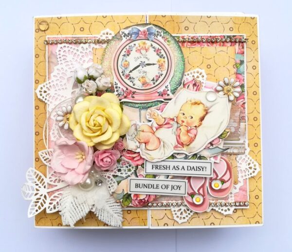 Sparkling Baby Girl Handmade Scrapbook Album image