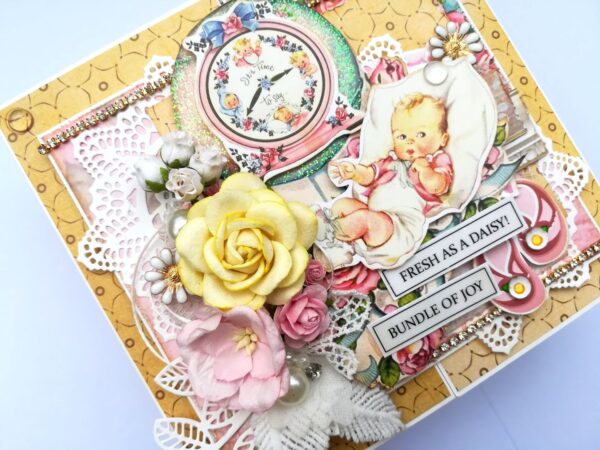 Sparkling Baby Girl Handmade Scrapbook Album image