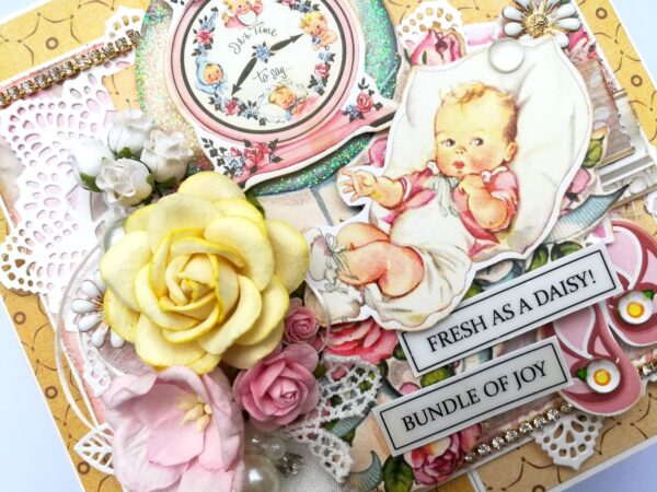 Sparkling Baby Girl Handmade Scrapbook Album image