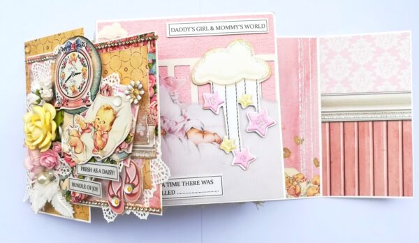 Sparkling Baby Girl Handmade Scrapbook Album image
