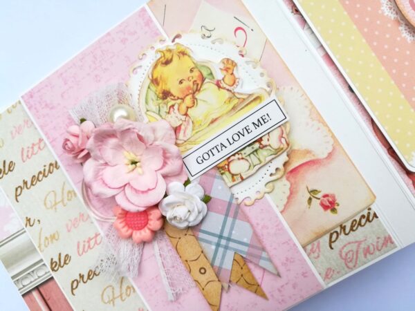 Sparkling Baby Girl Handmade Scrapbook Album image