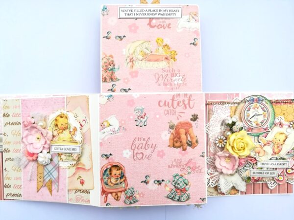 Sparkling Baby Girl Handmade Scrapbook Album image