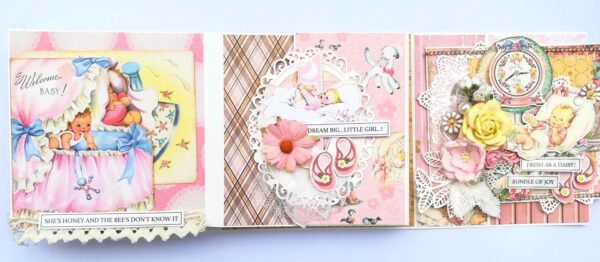 Sparkling Baby Girl Handmade Scrapbook Album image