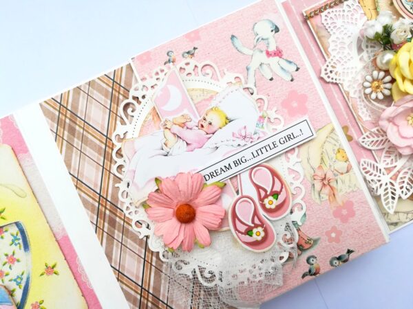 Sparkling Baby Girl Handmade Scrapbook Album image