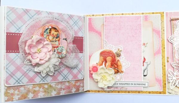 Sparkling Baby Girl Handmade Scrapbook Album image