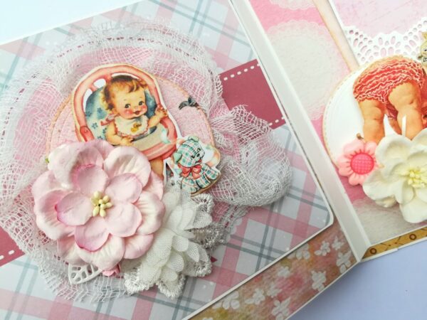 Sparkling Baby Girl Handmade Scrapbook Album image