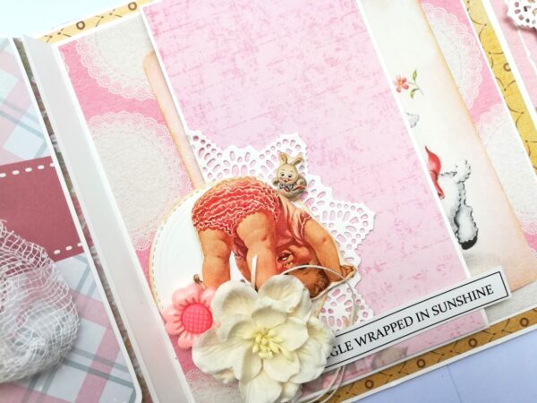 Sparkling Baby Girl Handmade Scrapbook Album image
