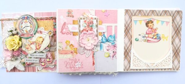 Sparkling Baby Girl Handmade Scrapbook Album image