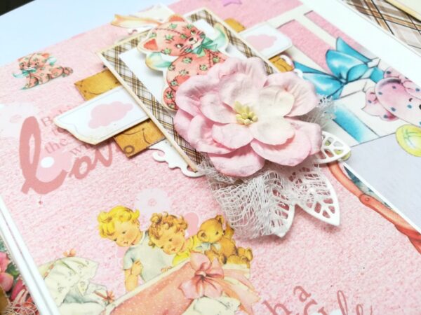 Sparkling Baby Girl Handmade Scrapbook Album image
