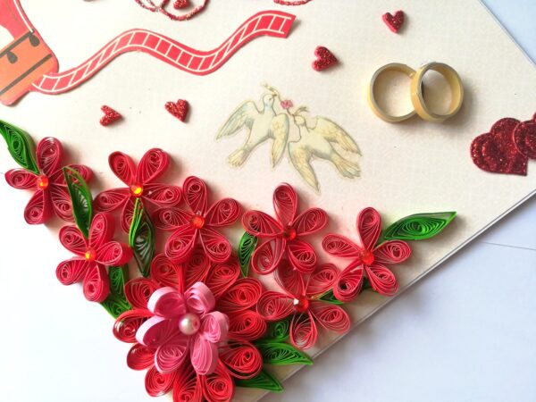 Quilled Anniversary Greeting Card image