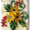 Yellow Quilled Flowers Greeting Card image