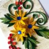 Yellow Quilled Flowers Greeting Card image