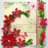 Red Themed Quilled Mini Scrapbook Greeting Card image