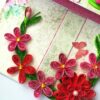 Red Themed Quilled Mini Scrapbook Greeting Card image