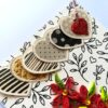 Quilled Red Flowers in Vase Greeting Card image