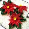 Quilled Red Flowers Design Card image
