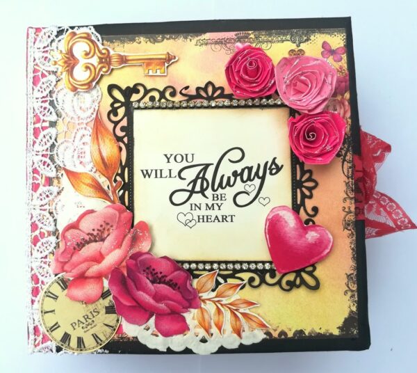 Love and Birthday Handmade Quilled Scrapbook image Love and Birthday Handmade Quilled Scrapbook image