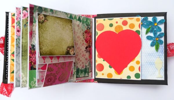 Love and Birthday Handmade Quilled Scrapbook image Love and Birthday Handmade Quilled Scrapbook image
