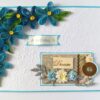 Blue Quilled Corner Flowers Birthday Greeting card image