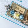 Blue Quilled Corner Flowers Birthday Greeting card image